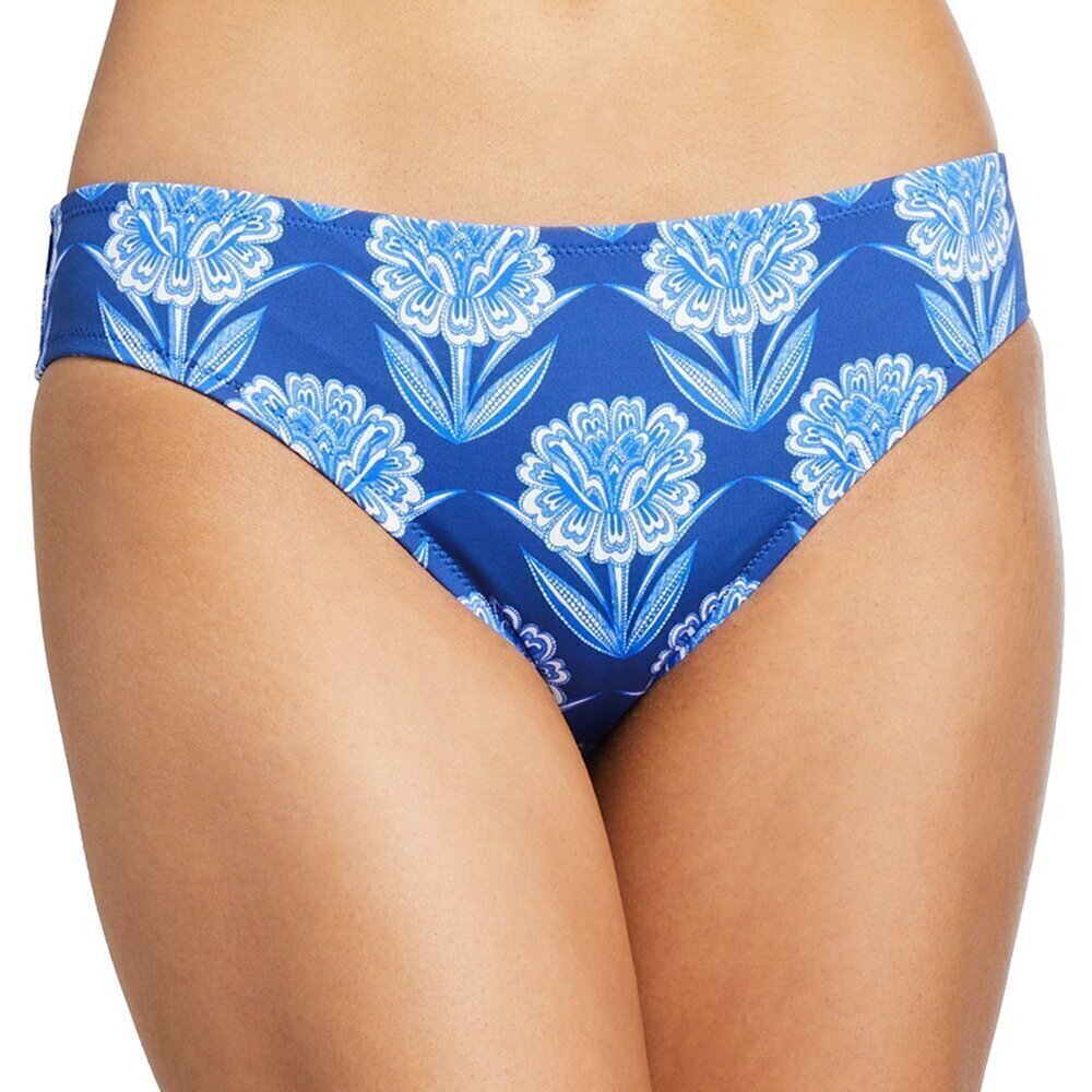 Johnny Was Yao Floral Hipster Bikini Swim Bottoms Blue White Floral Size 1X